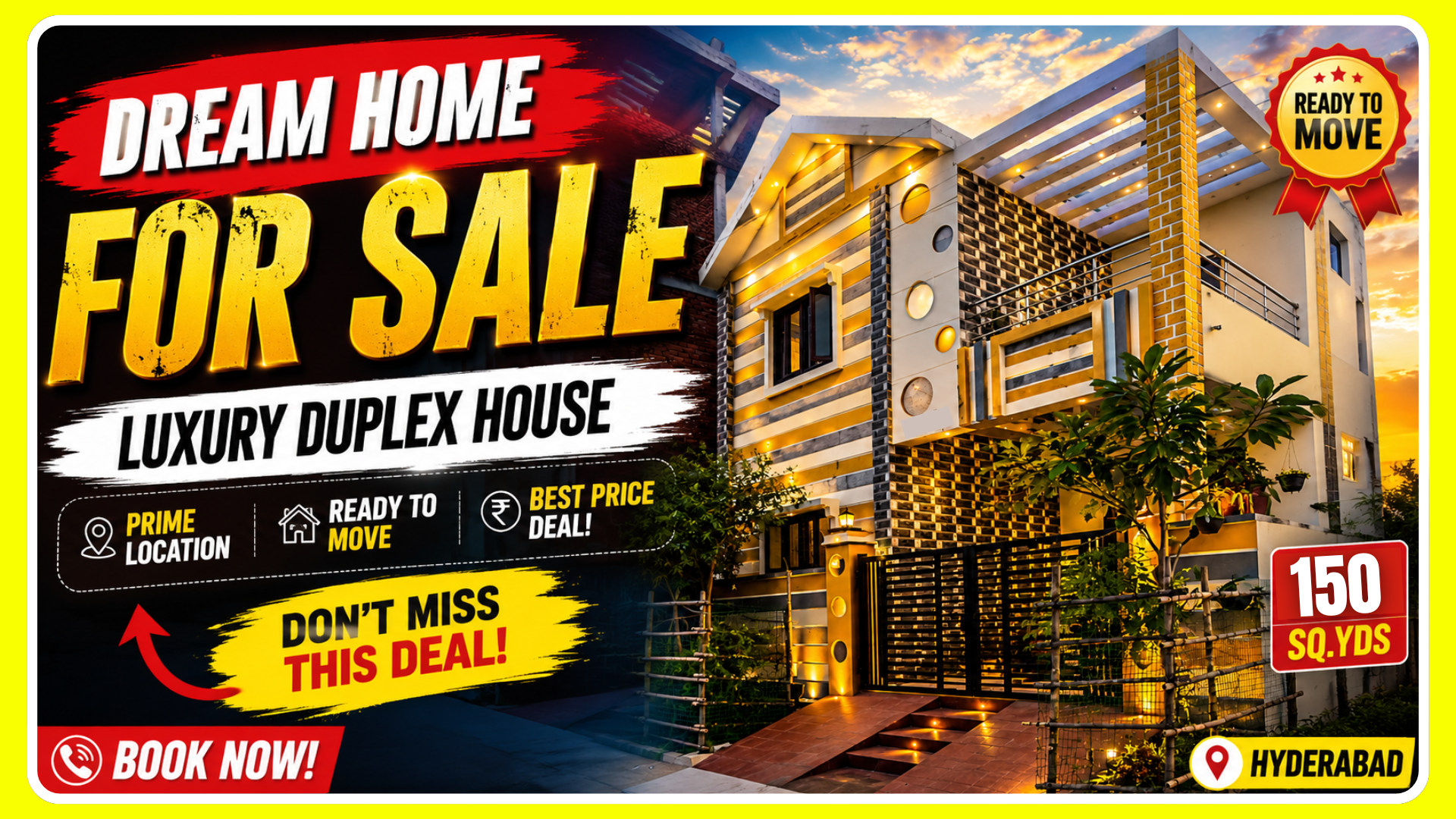 🔥 150 Sq.Yds Premium Duplex Villa For Sale | Best Deal in Hyderabad