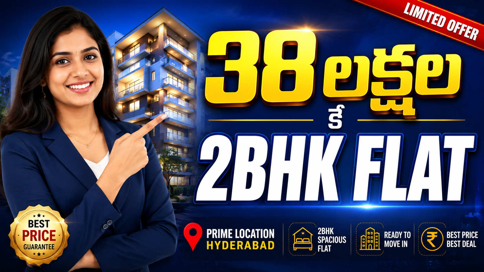 2BHK Flat for Sale in Turkayamjal – 943 Sq. Ft. | Direct from Owner