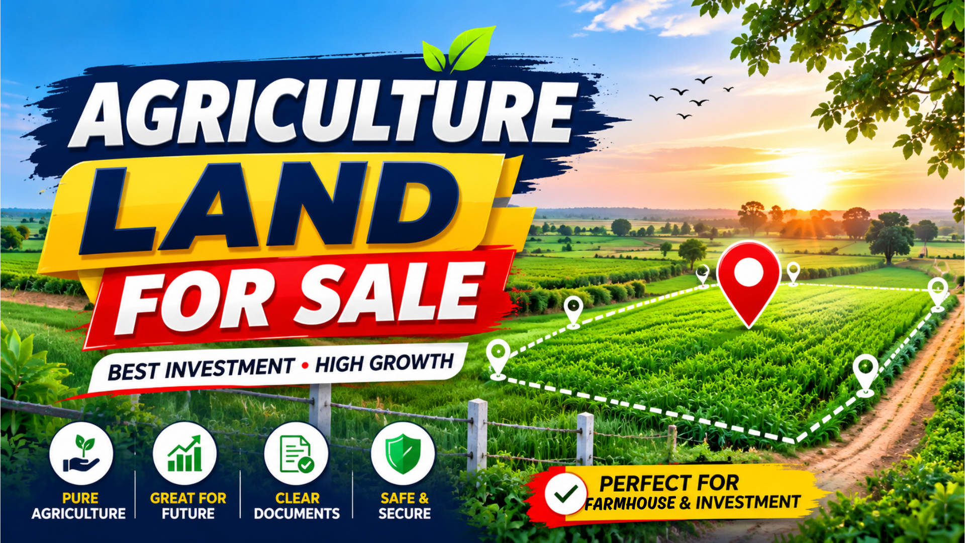 2.28 Acres Agricultural Land for Sale – Ideal Farmhouse Land with Clear Title